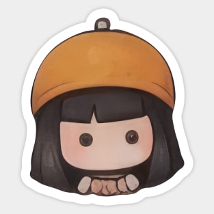 Shy Face Sticker